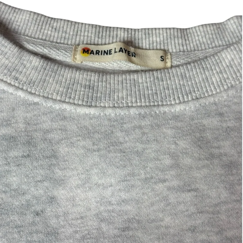 Marine Layer Nora Sweatshirt in Light Heather Grey size S